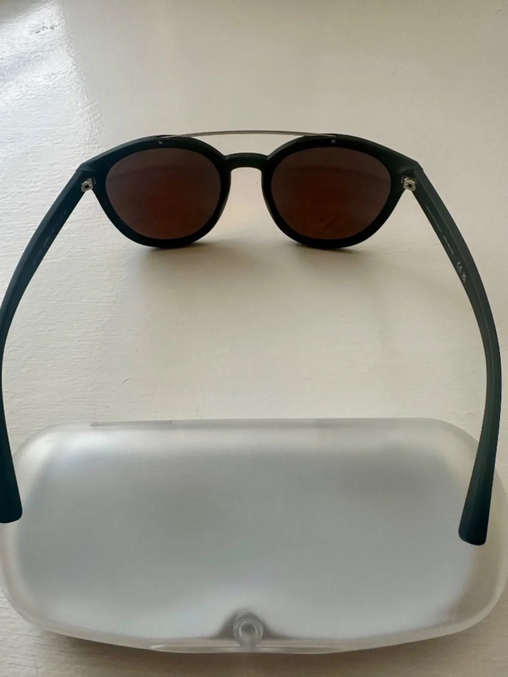 Armani Exchange AX4118S Unisex Sunglasses Black Frame Red Mirror Lenses 54-21